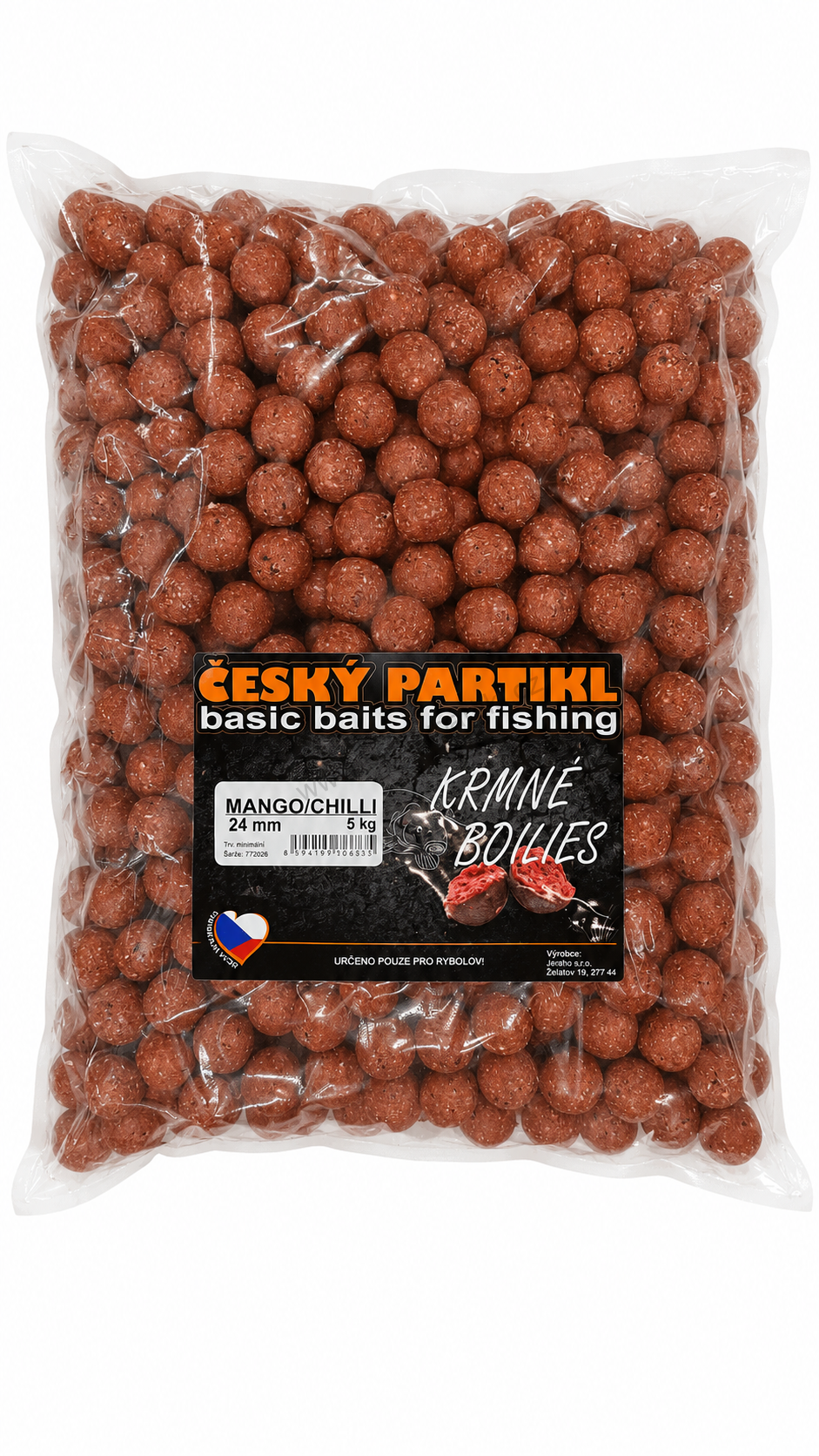 Krmné boilies 5 kg - MANGO - CHILLI