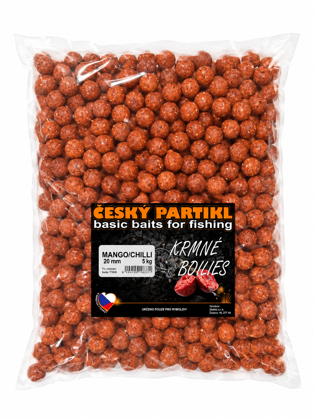 Krmné boilies 5 kg - MANGO - CHILLI