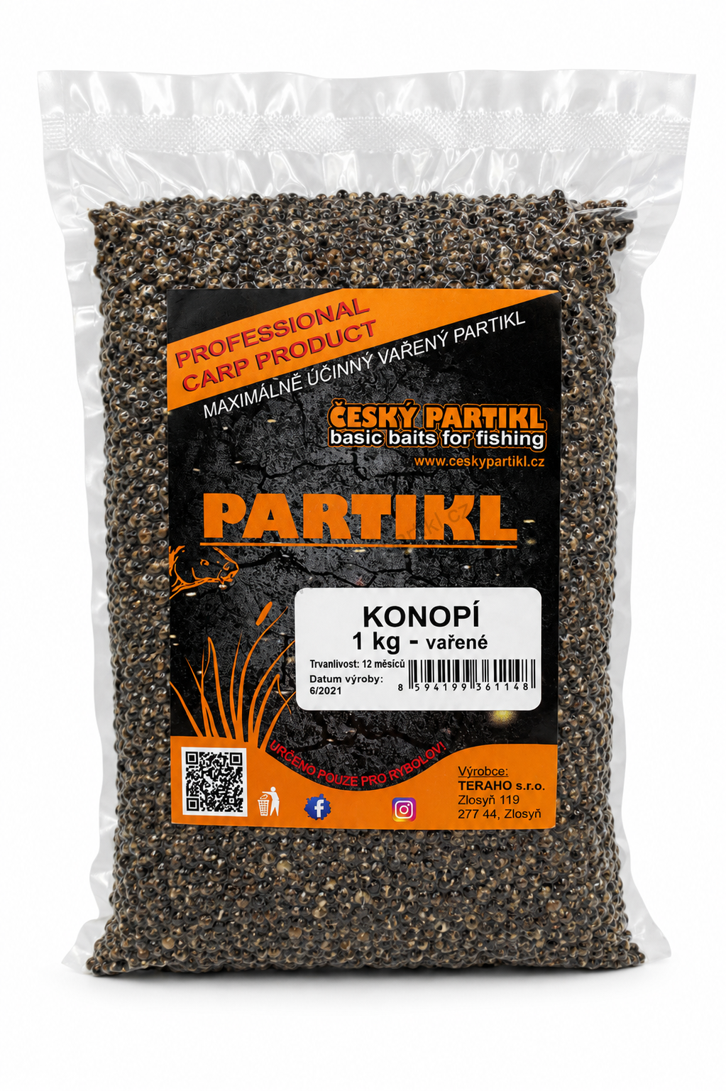 Partikl vařený - Konopné semínko