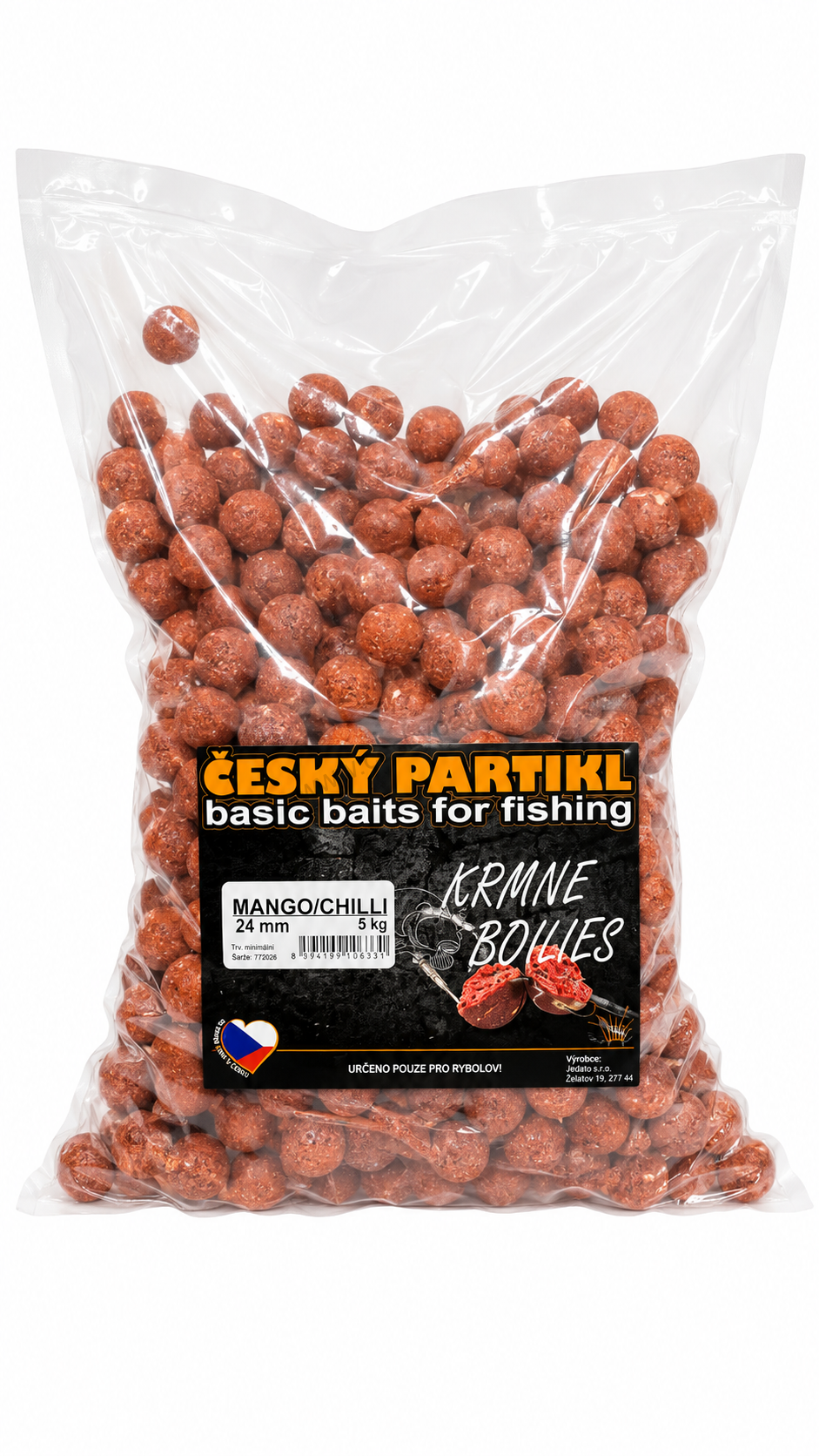 Krmné boilies 5 kg - MANGO - CHILLI